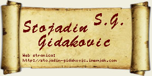 Stojadin Gidaković vizit kartica
